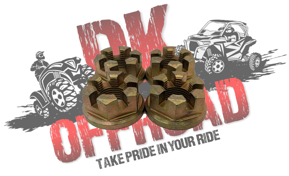 Flange castle axle nuts