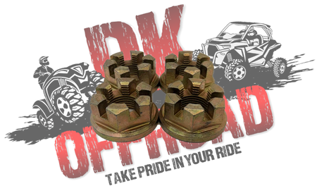 Flange castle axle nuts